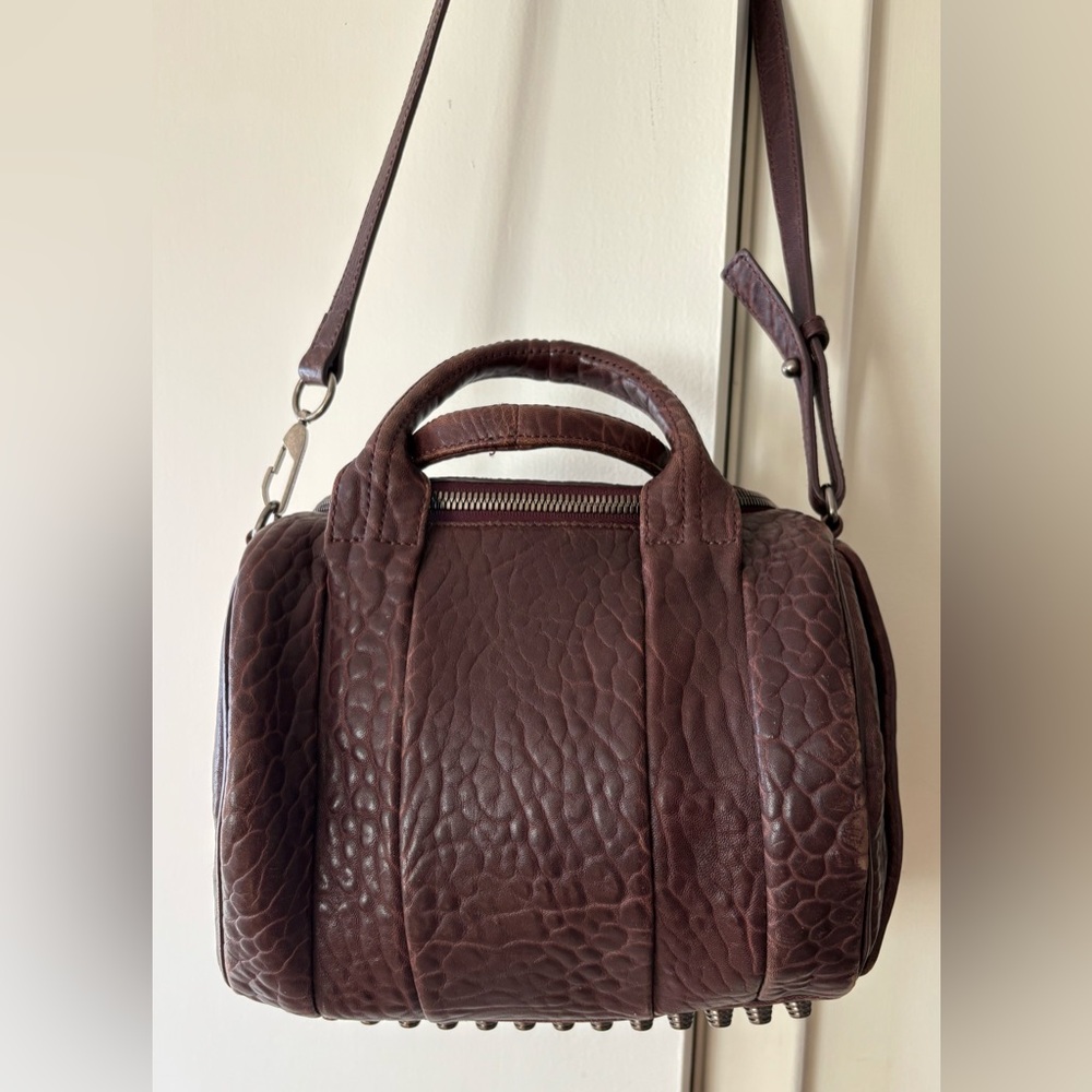 Alexander Wang Rocco Bag , Burgundy with Silver-Toned Hardware, Studded bottom. - Picture 10 of 14